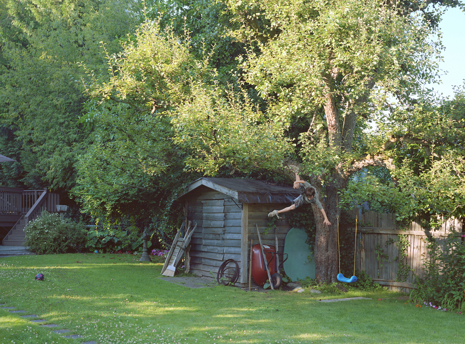 Boy falls from tree, 2010, Jeff Wall